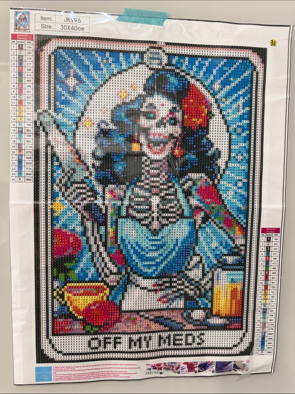 Off My Meds Diamond Art Painting Kit 30x40cm